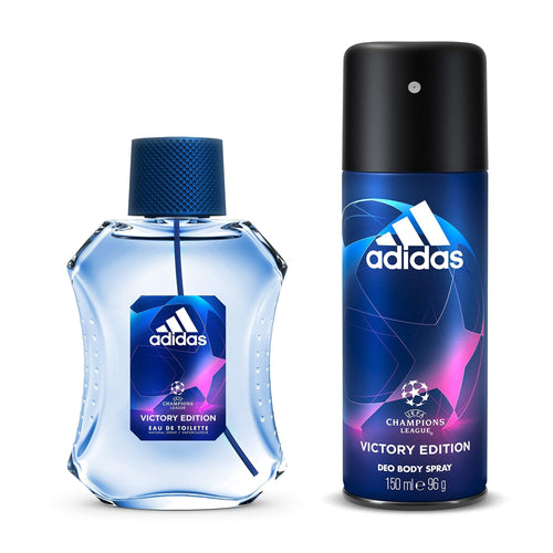 Adidas UEFA V Eau de Toilette, 100ML + Deodorant Body Spray for Men, 150ML 