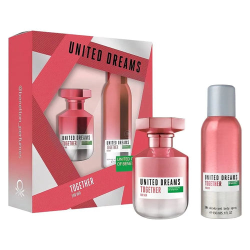 Benetton United Dreams Together For Her EDT Gift Set (EDT- 80 + D/SPRAY-150) 