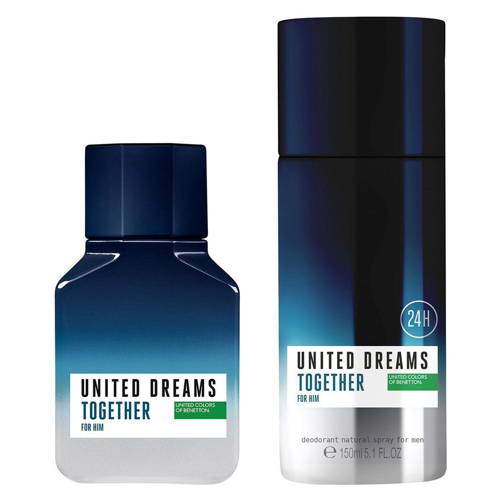 Benetton United Dreams Together Him Edt x100ml +Deo 150ml 