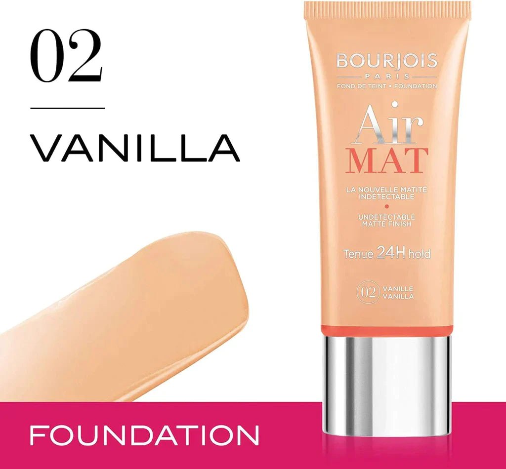 Bourjois Air Mat 24H Foundation 02 Vanilla 30 Ml  10 Fl Oz 