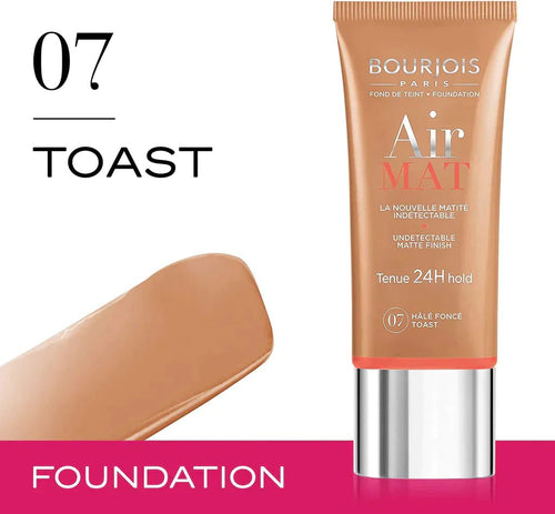 Bourjois Air Mat 24H Foundation 07 Dark Tan 30 Ml  10 Fl Oz 