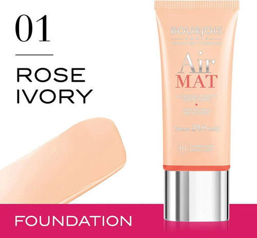 Bourjois Air Mat 24H  Foundation 1 Rose Ivory  30 Ml  10 Fl Oz 