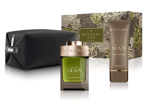 Bvlgari Man Wood Essence EDP 100Ml+AS Balm+Pouch 