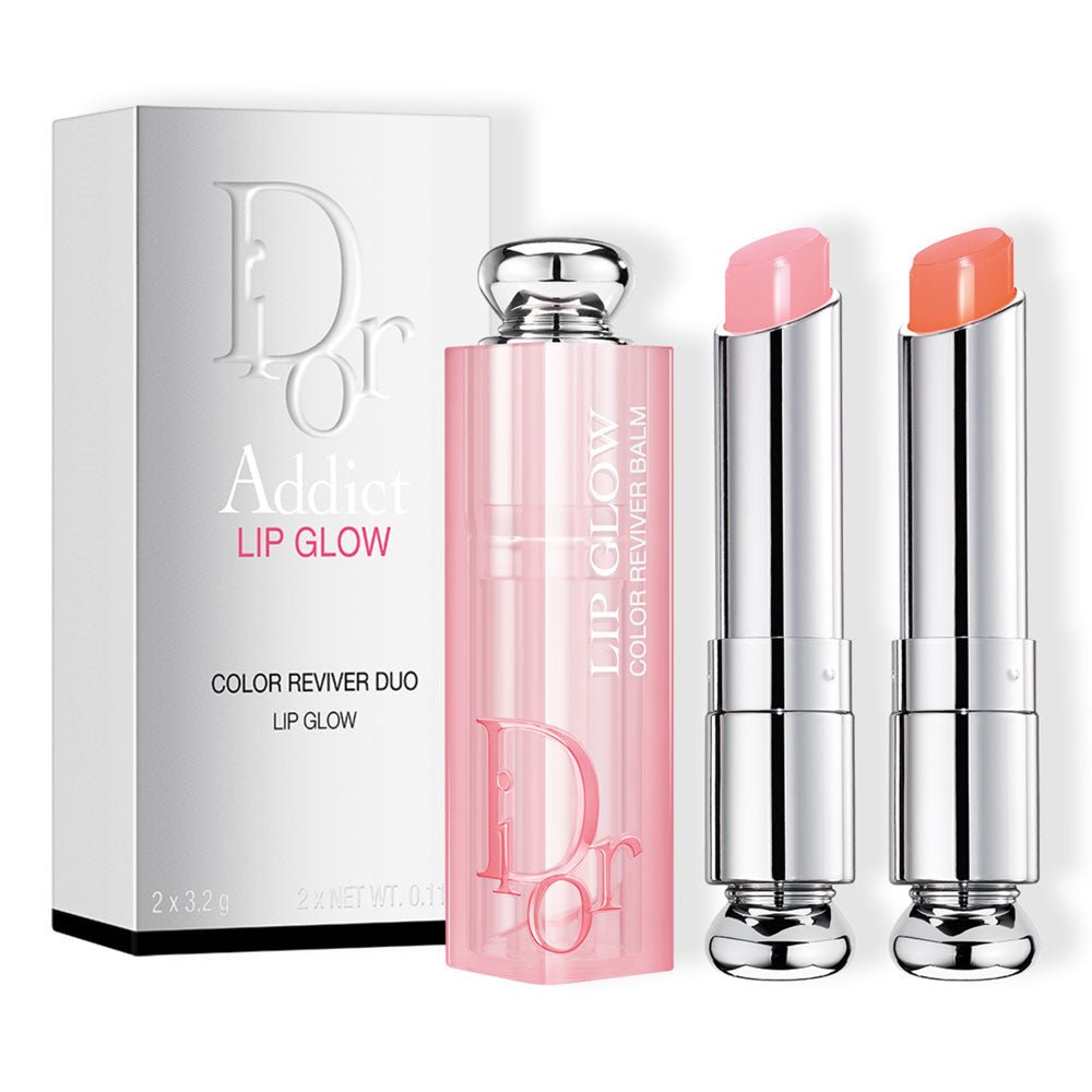 Dior Addict Lip Glow Lip Balm Lip Kit - 004 Coral +001 Pink 