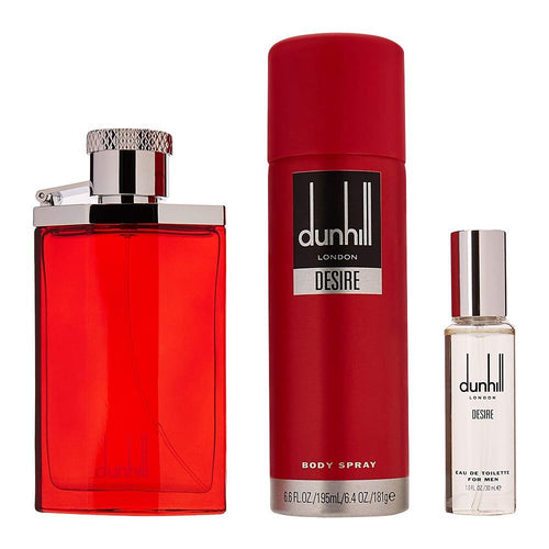 Dunhill Desire Red Men Set EDT 100Ml+Body Spray 195Ml+EDT 30Ml 