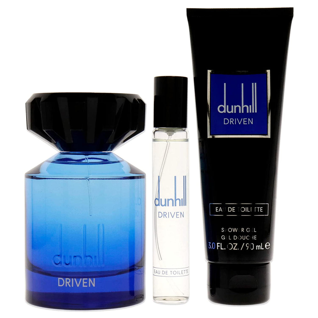 Dunhill Driven Blue Men Gift Set EDT 100Ml+EDT 15Ml+Shower Gel 90Ml 