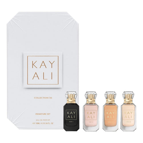 Kayali Collection 1 Miniature Set 4 x 10ml Perfumes 10ml Elixir 11, 10ml Vanilla 28, 10ml Citrus 08, 10ml Musk 12 