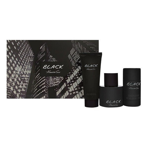 Kenneth Cole Black Men Gift Set 3.4 EDT. 3.4 Blam, 2.6 Deod - 3 Piece 