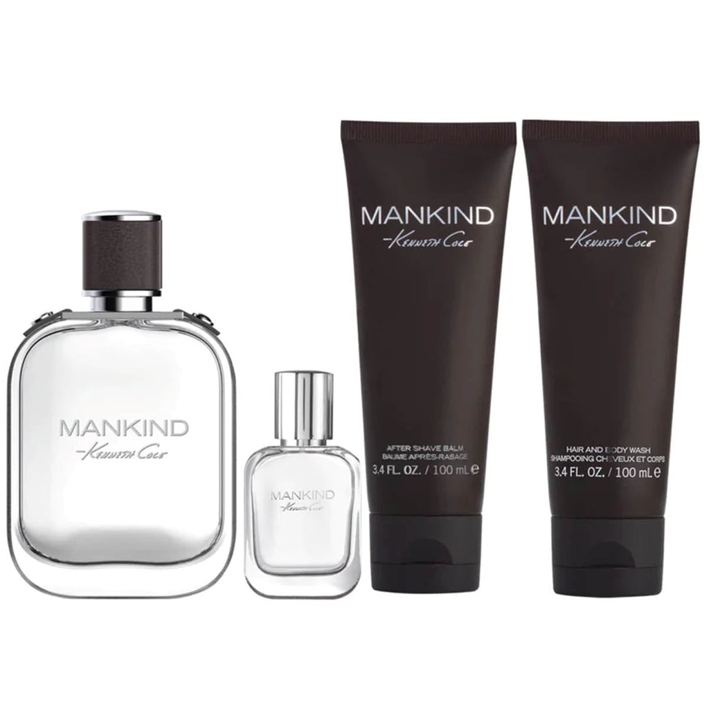 Kenneth Cole Mankind EDT 100Ml+EDT15Ml+After Shave Balm 100Ml+Body Wash 100Ml 