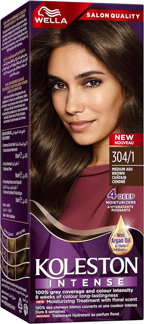 Koleston Intense Hair Color 304/1 Medium Ash Brown 