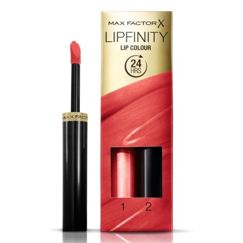 Maxfactor Lipfinity Lip Colour Lipstick 2Step Long Lasting 142 Evermore Radiant 2.3 Ml + 1.9 G 