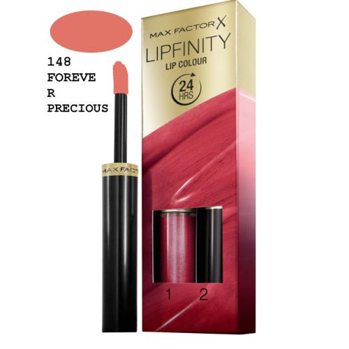 Maxfactor Lipfinity Lip Colour Lipstick 2Step Long Lasting - 148 Forever Precious 2.3 Ml + 1.9 G 