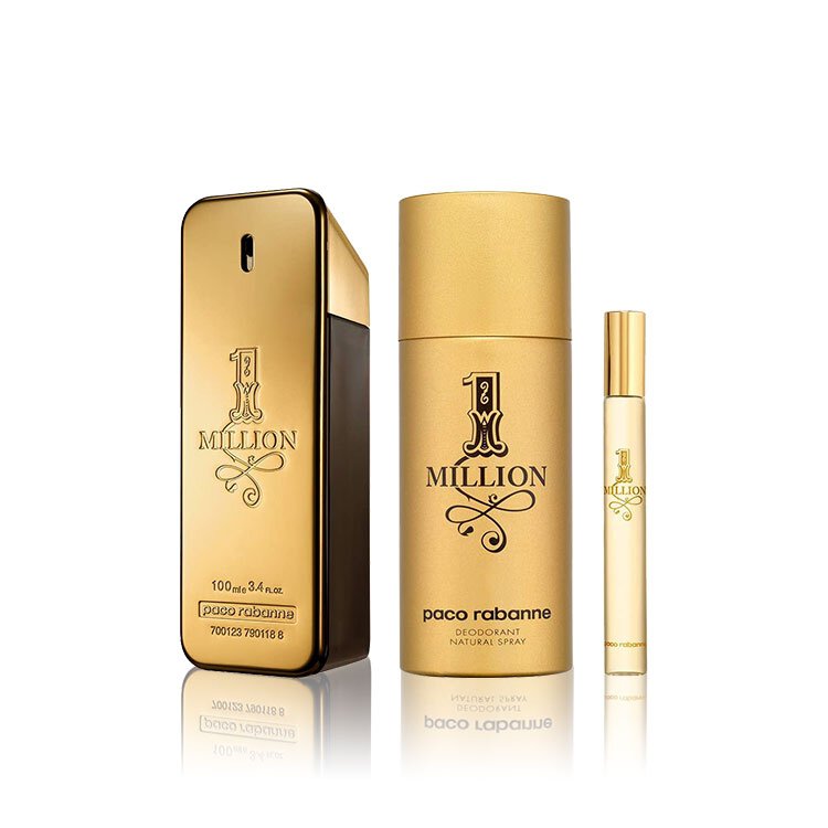 Paco 1 Million Gift Set (Edt 100Ml + Deodrant Spray 150Ml+ Travel Spray 10 Ml) 