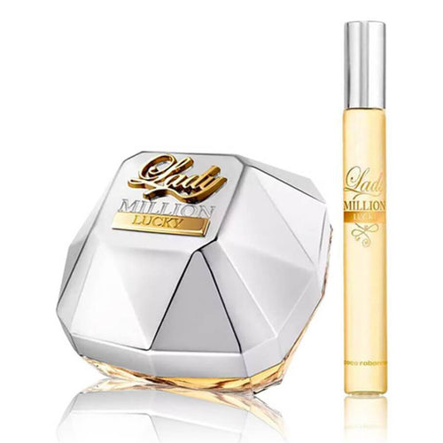 Paco Rabanne Lady Million Lucky Gift Set For Women (Edp 80Ml + Travel Spray 10Ml) 