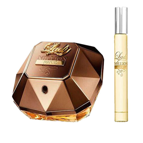 Paco Rabanne Lady Million Prive Gift Set (EDP 80Ml + travel Spray 10Ml)-Gift Set 