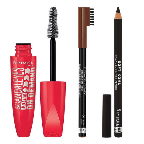 Rimmel Promo Mascara + Eye Pencil + Eyebrow Pencil 
