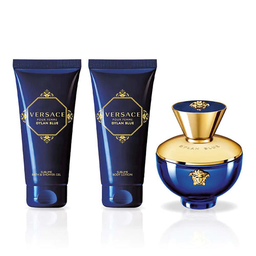 Versace Dylan Blue Pour Femme EDP 100Ml+ Body Lotion 100Ml+ Body Shave Gel 100Ml 