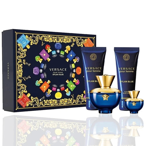 Versace Dylan Blue Pour Femme Set EDP 100Ml+EDP 5Ml+B Lotion 100Ml+S Gel+100Ml 