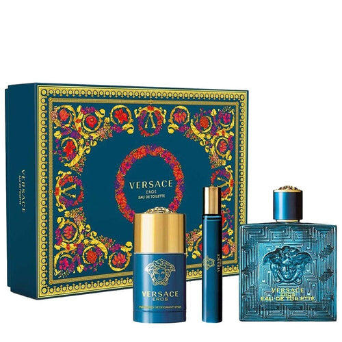 Versace Eros For Men Set EDT 100Ml+EDT 10Ml+Deo Stick 75Ml 