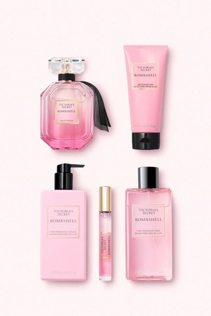 Victoria Secret Bombshell EDP 100Ml+EDP 7Ml+Mist 250Ml+SG 100Ml+Lotion 250Ml 