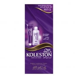 Wella Koleston Hair Color Cream, 307/2 Matt Medium Blonde 