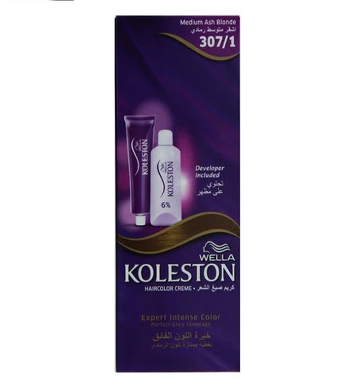 Wella Koleston Hair Color Cream Single 307/1 Medium Ash Blonde 