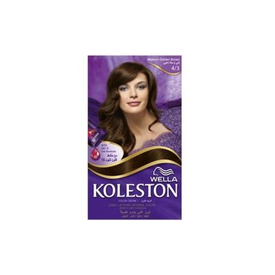 Wella Koleston Hair Color Kit 4/3 Medium Golden Brown 